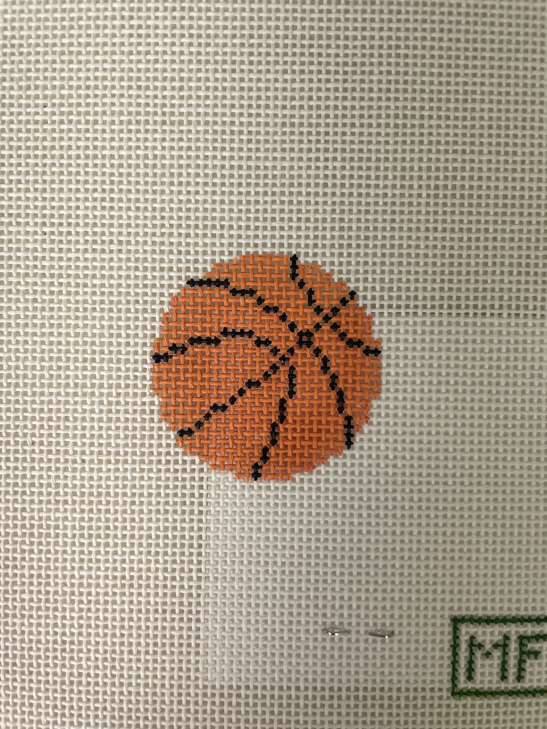 MF Needlepoint Basketball Mini Bag Charm