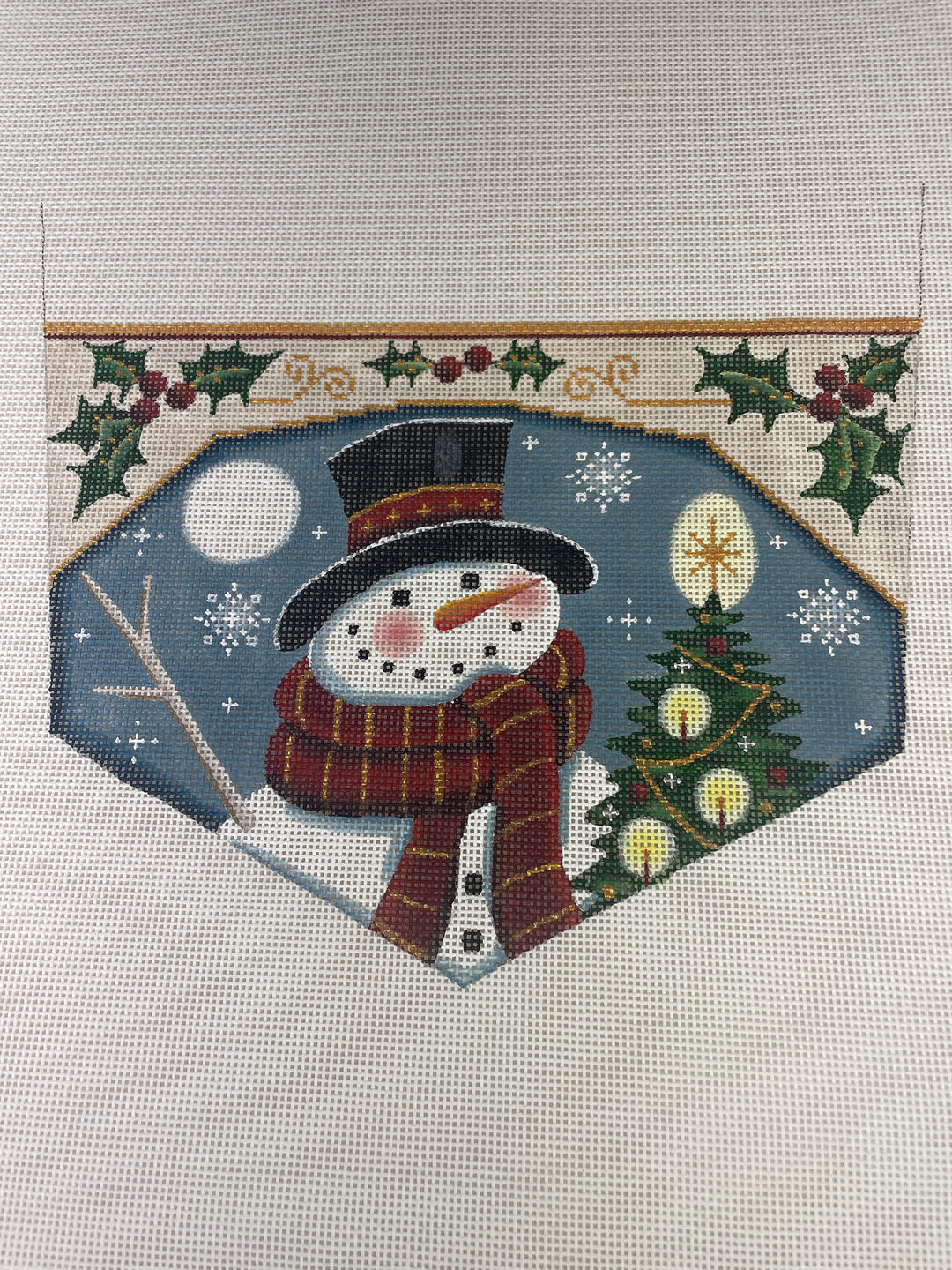 * Rebecca Wood 1494C Red Snowman Stocking Cuff - 13m