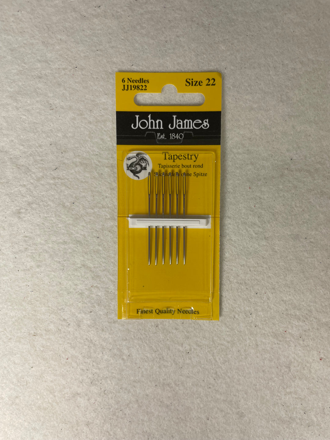 * John James Tapestry Needles- Size 22