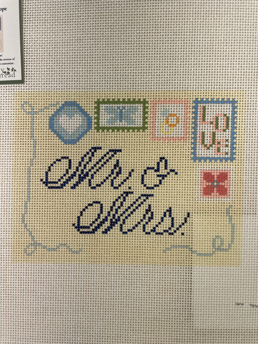 Ivy Thread Needlepoint Mr. and Mrs. Envelope
