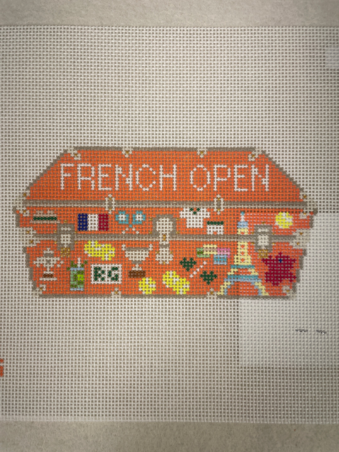 Jennifer Hall Needlepoint 025 Trunk Series- French Open