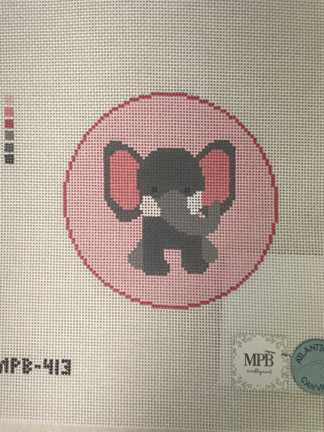 MPB Needlepoint 413 Baby Elephant- Pink