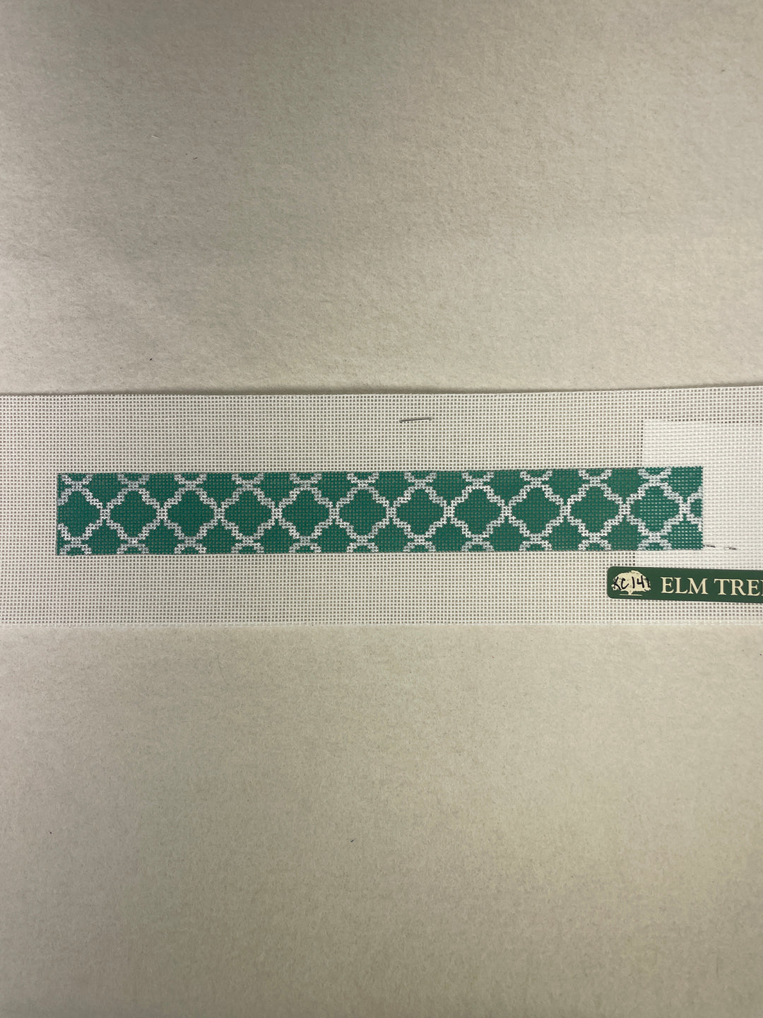 *Elm Tree Needlepoint Designs KC141 Quatrefoil Loop Key Chain- Seafoam Green