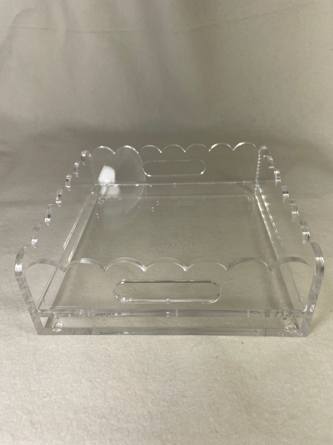 Penny Linn Designs Scallop Acrylic Trays-  8x8 Square