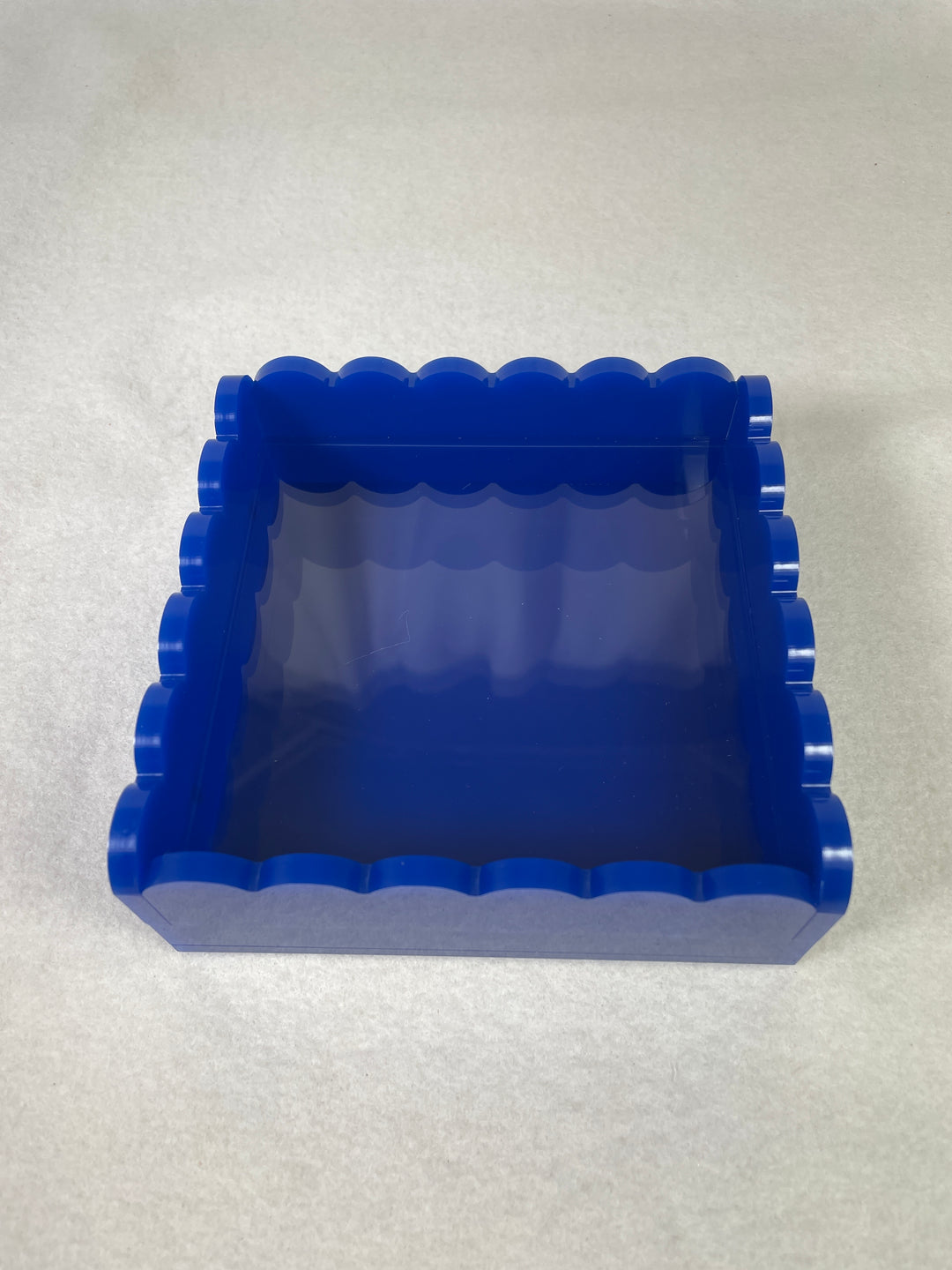 Penny Linn Designs Scallop Acrylic Trays- 5x5 Square - DARK BLUE