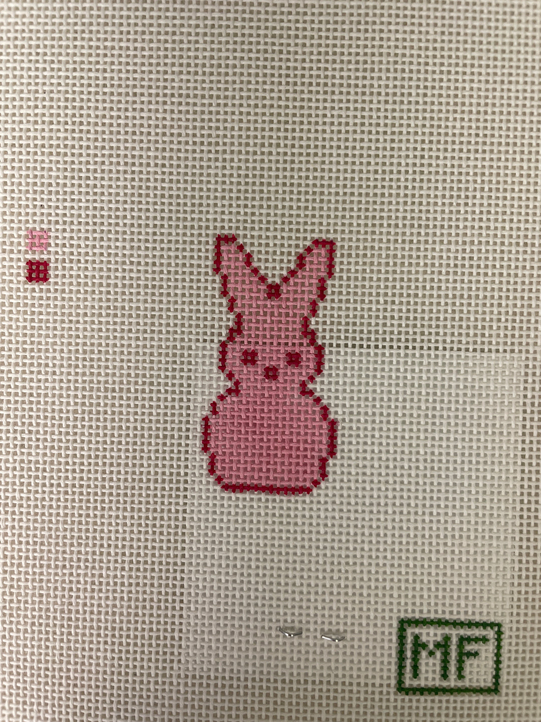 MF Needlepoint Pink Peep Mini Charm
