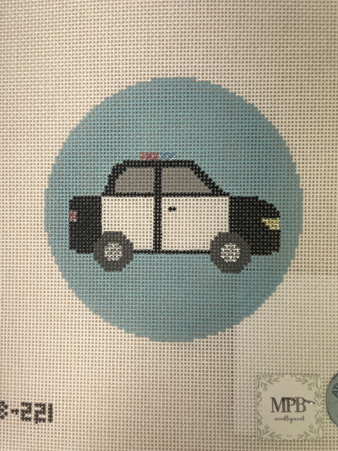 MPB Needlepoint 221 Police Car Round
