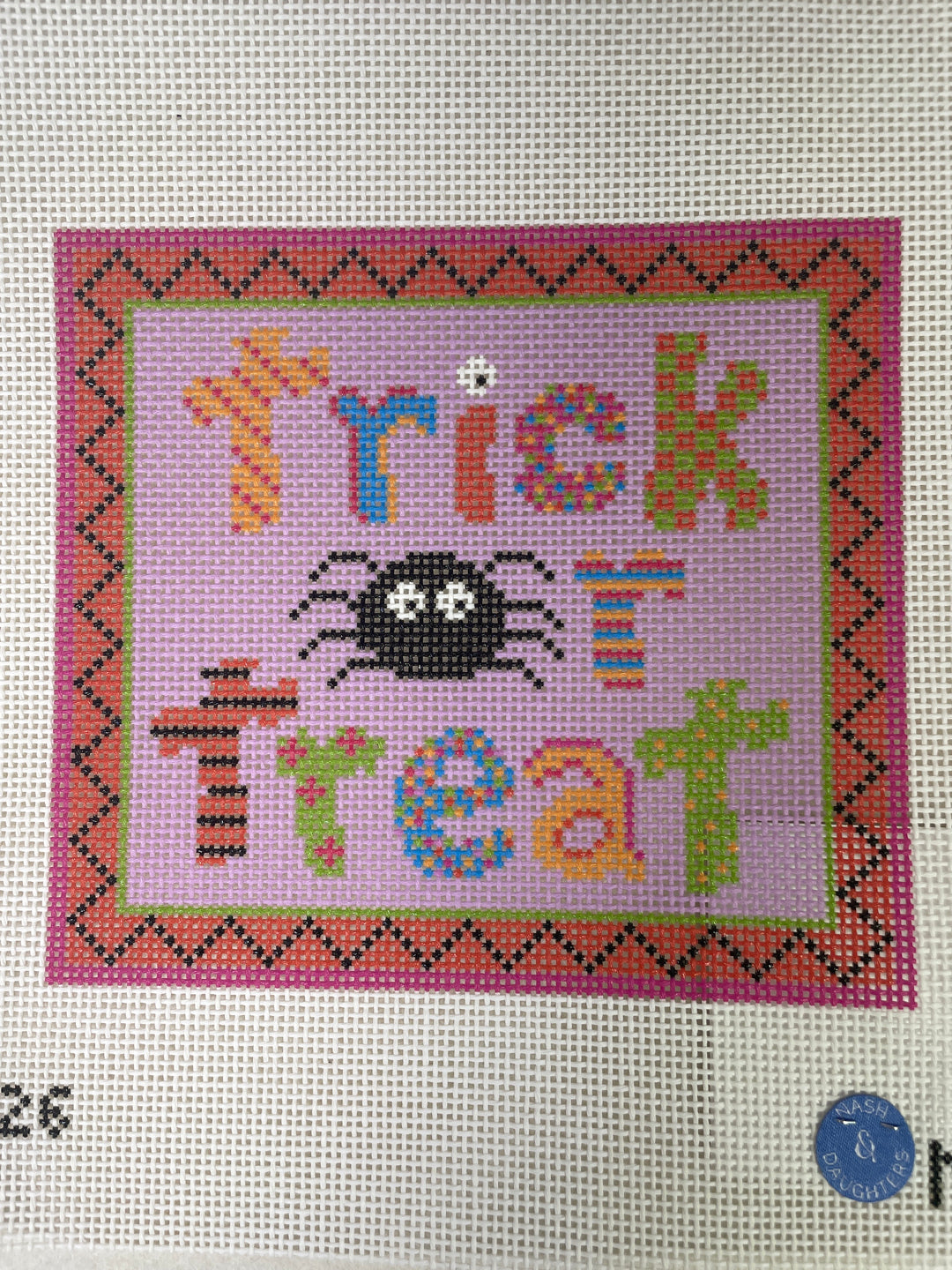 Nash & Daughters Needlepoint ND26 Trick or Treat Sign