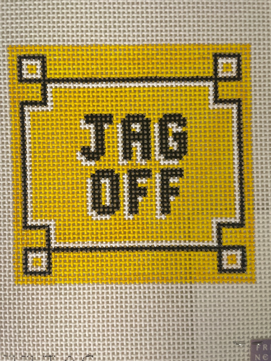 Friday Night Needlepoint FNN29  Jag Off Coaster