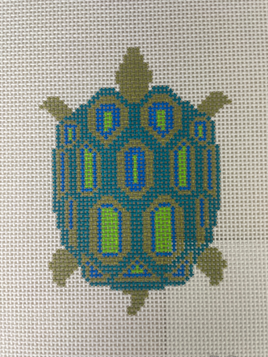 *Stitching with Stacey Needlepoint Designs Green Turtle