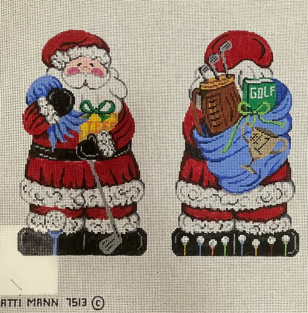 *SALE Patti Mann 7513 Golfing Santa