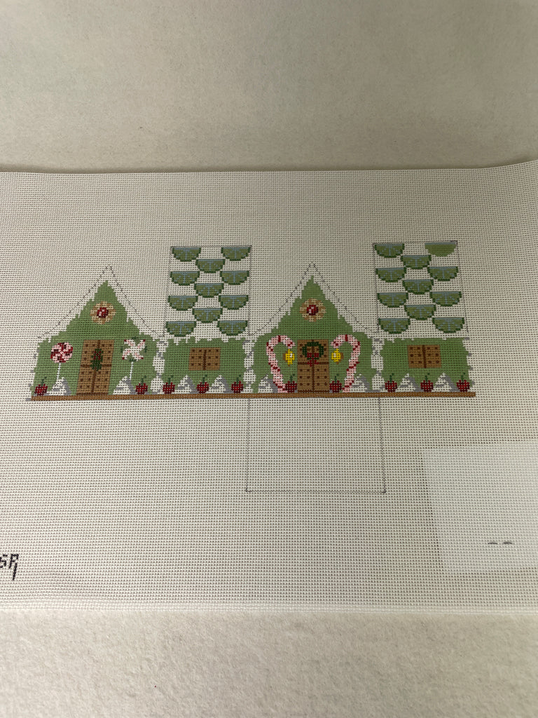 * Susan Roberts Needlepoint 5243-18 Key Lime and Cherries Gingerbread House