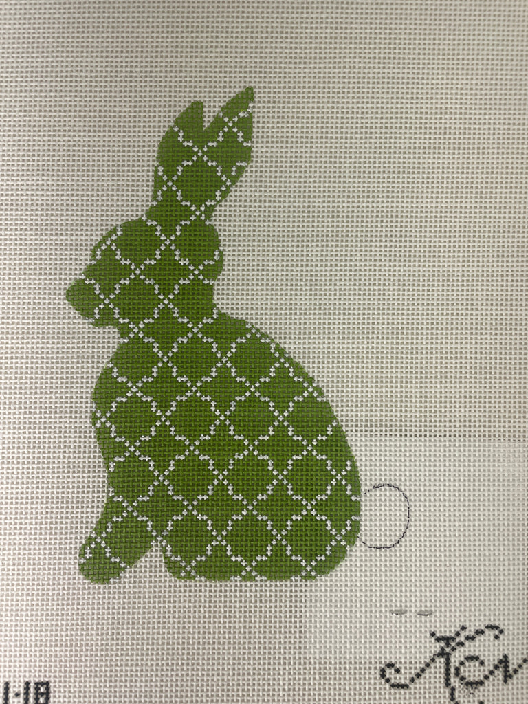 * Kelly Clark Needlepoint KEA61 Lime Quatrefoil Standing