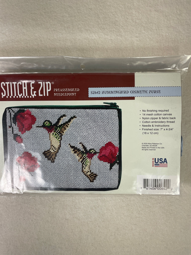 Alice Peterson Stitch and Zip SZ642 Hummingbird Cosmetic