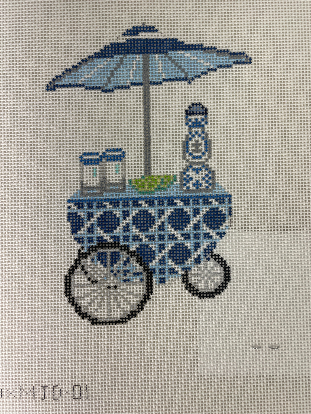 * Morgan Julia Designs PLDxMJD01 Blue Cane Tequila Cart
