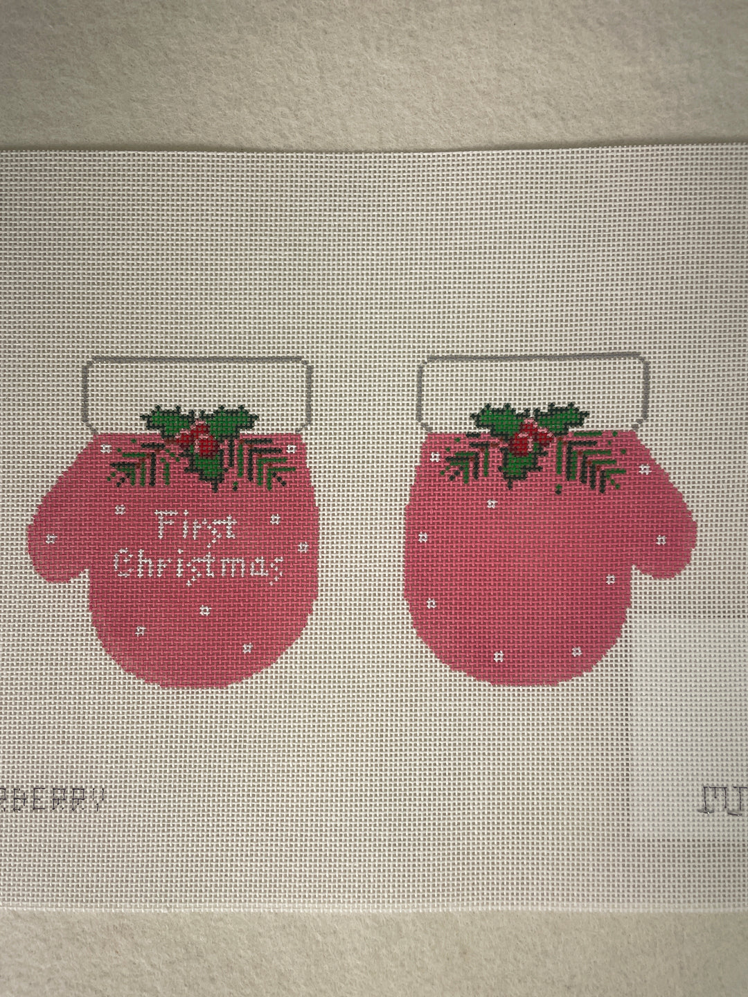 * Pepperberry DesignsMT03 First Christmas Mittens, Pink
