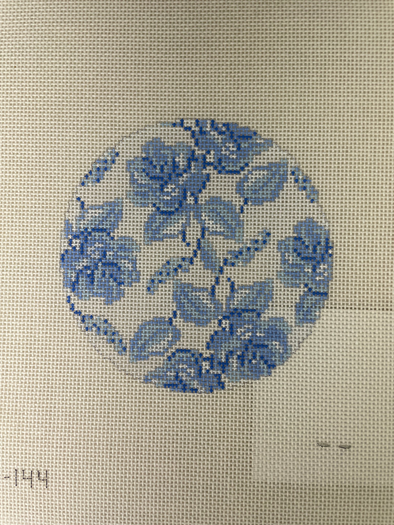 *Vallerie Needlepoint Gallery / VNG TSS144 Blue Toile Round