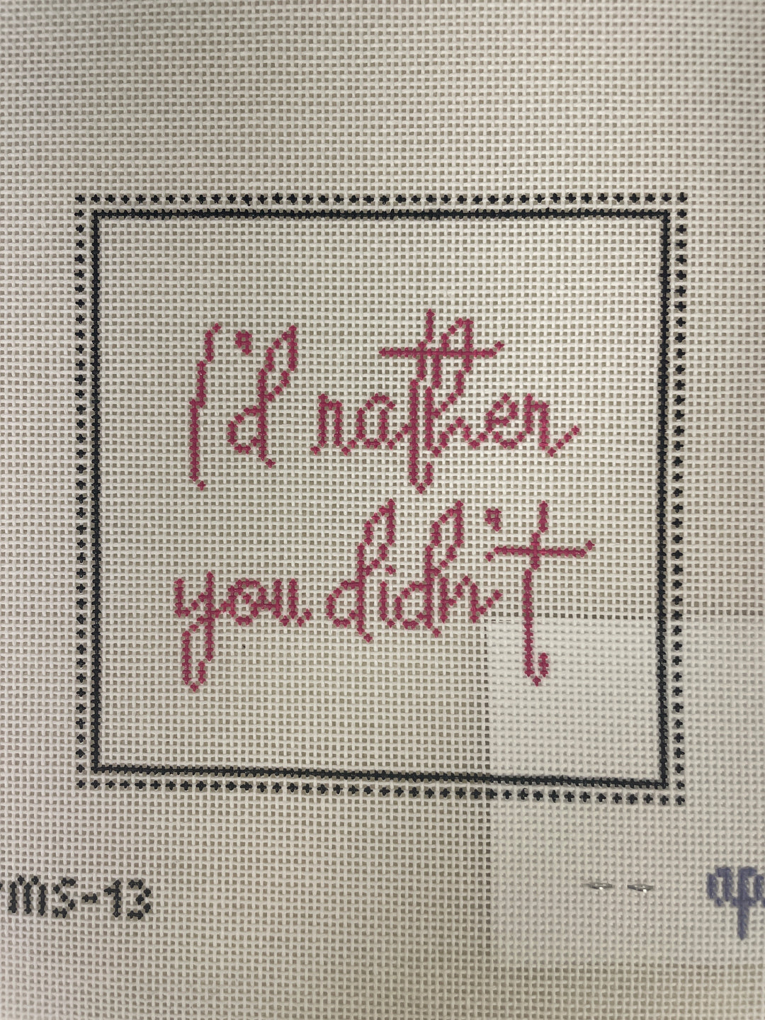 Melissa Loves Needlepoint APMS13 I'd Rather You Didn't