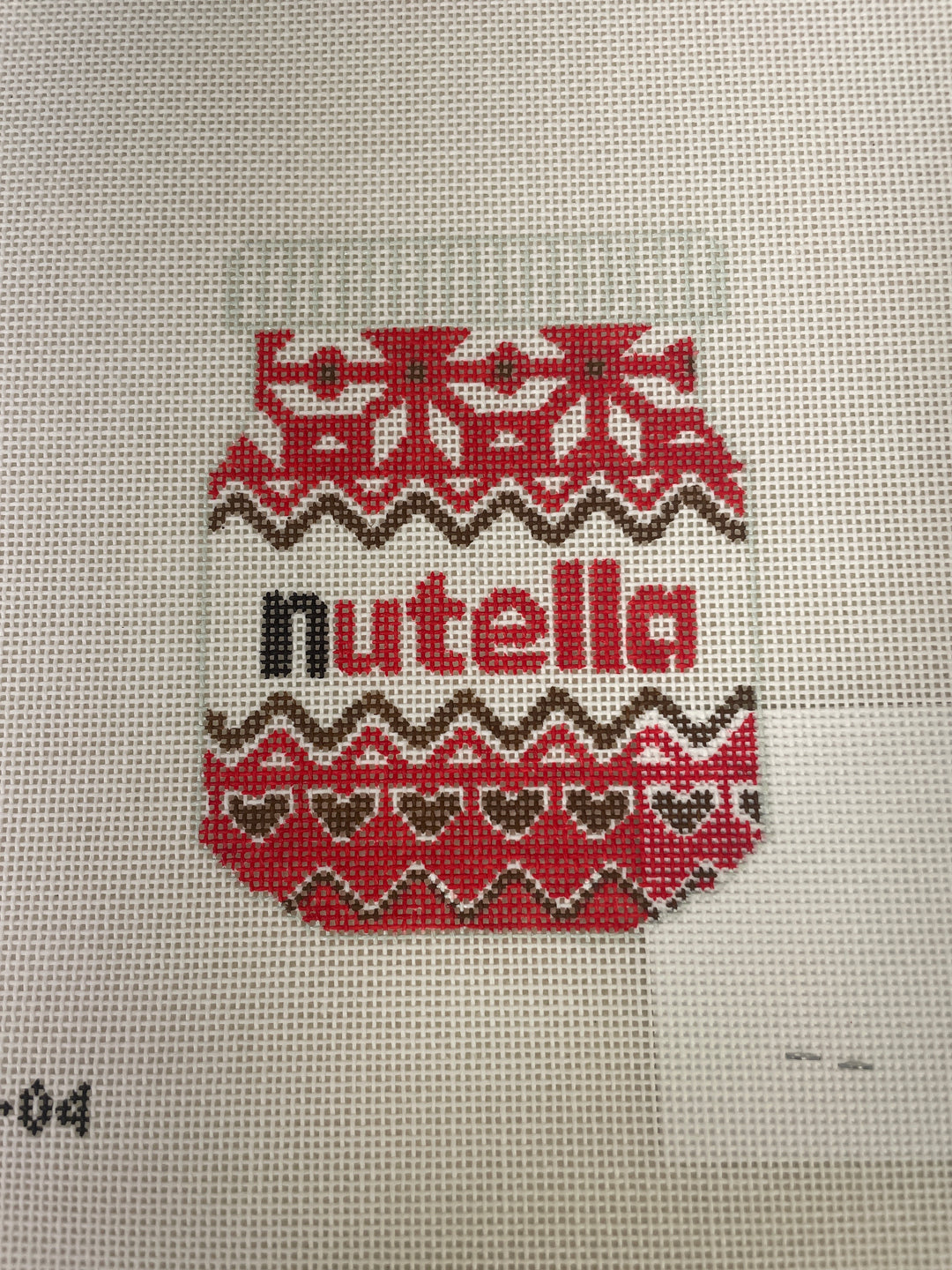 Evergreen Needlepoint OR04 Nutella Jar