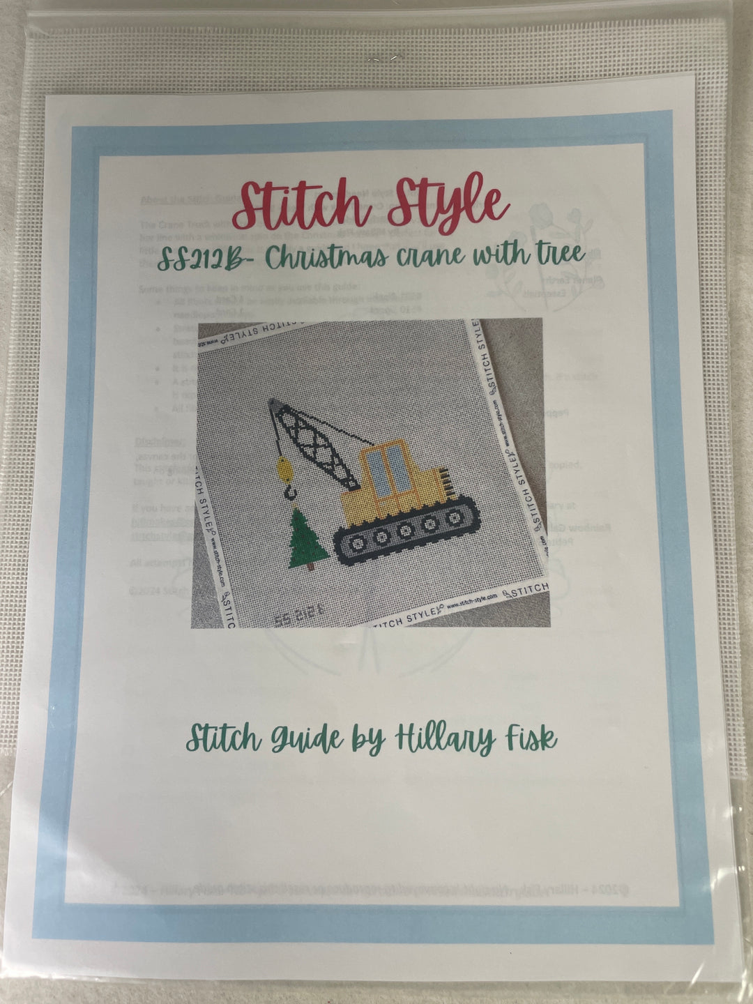 * Stitch Style SS212B Christmas Crane with Tree- Stitch Guide by Jinny McAuliffe