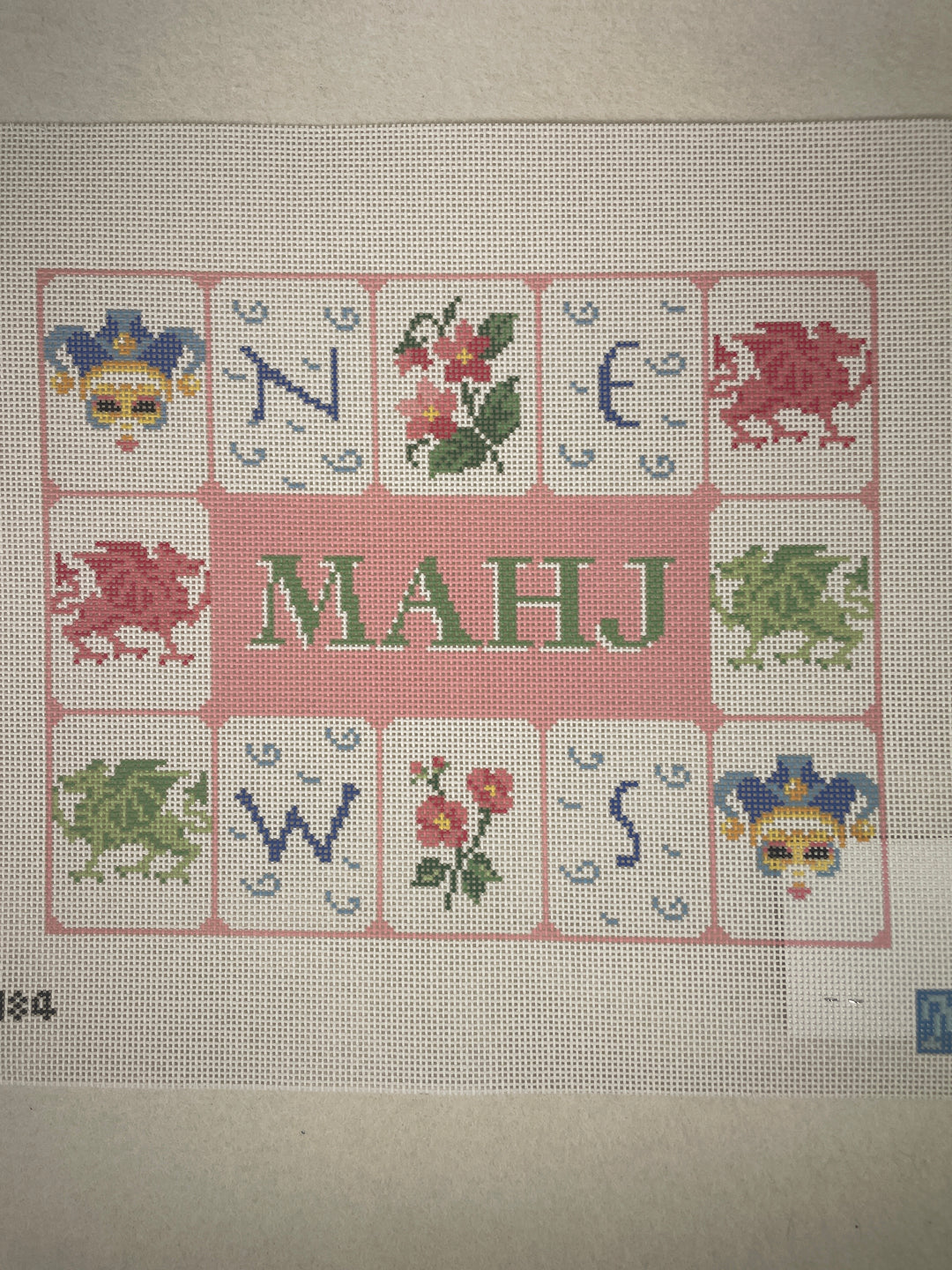 Maura Nolan Designs MN84 Mahj Tile Pouch- Pink
