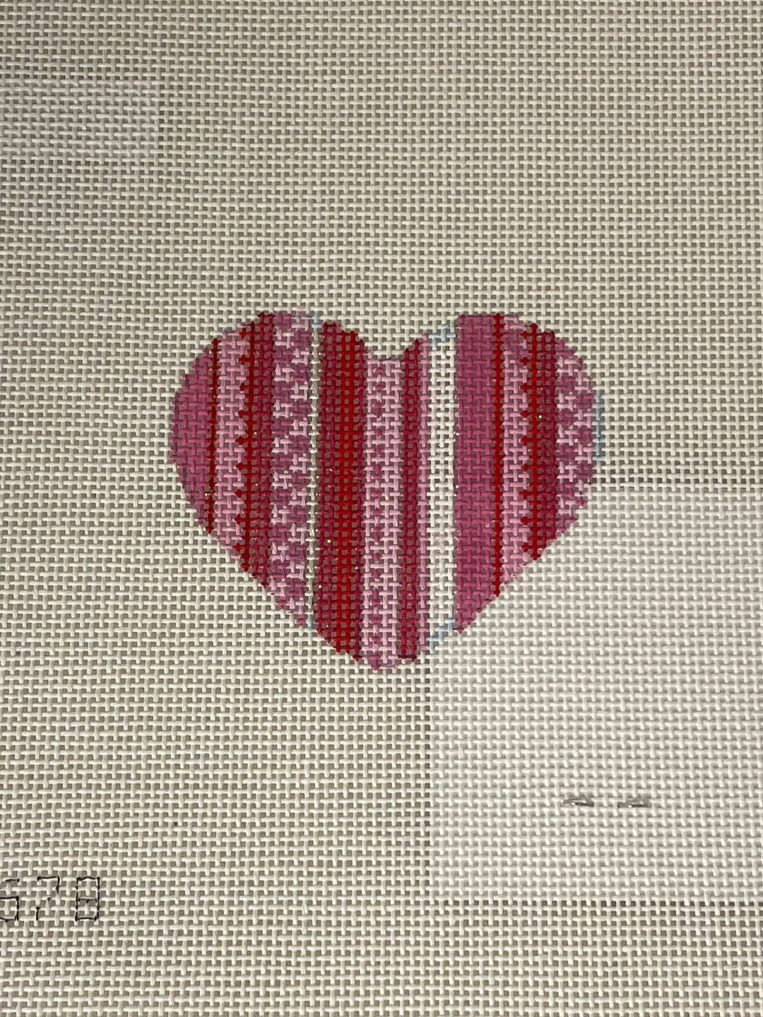 * Associated Talents HE678 Multi Stripe Pink Mini Heart