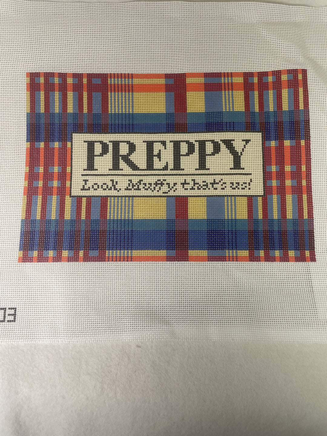 *Wheelhaus Needlepoint WN203 Preppy Madras