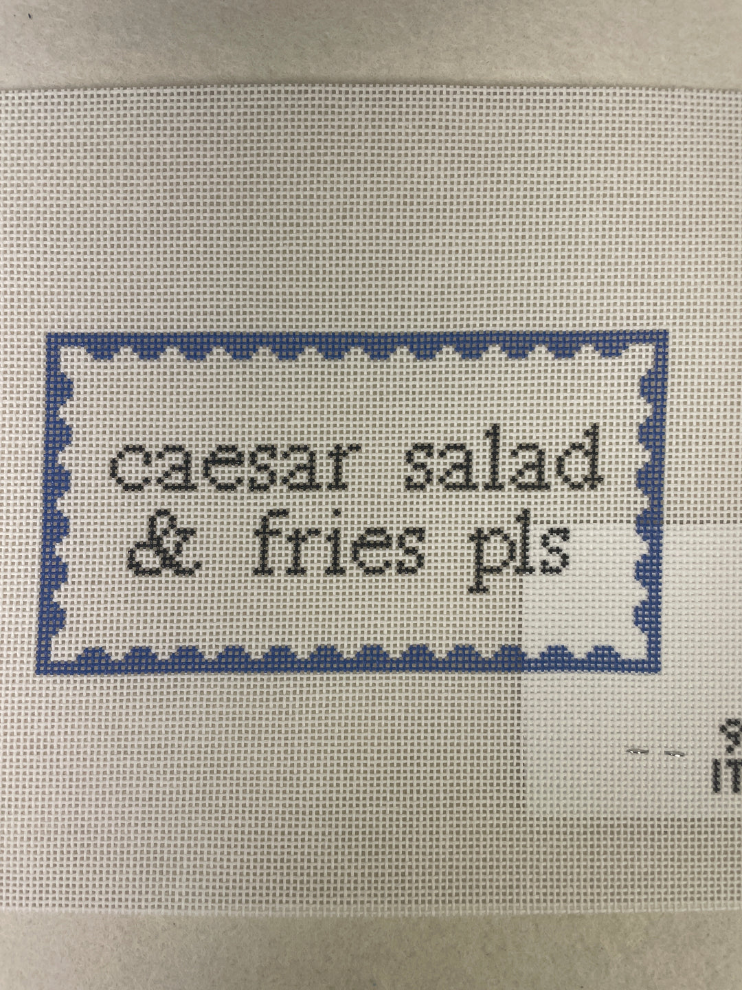 Ivy Thread Needlepoint Caesar Salad and Fries Pls