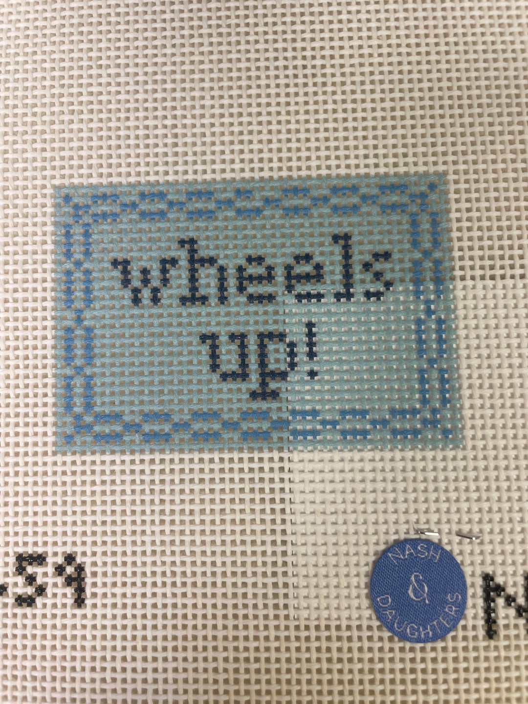 Nash & Daughters Needlepoint ND59 Wheels Up! Tag Insert