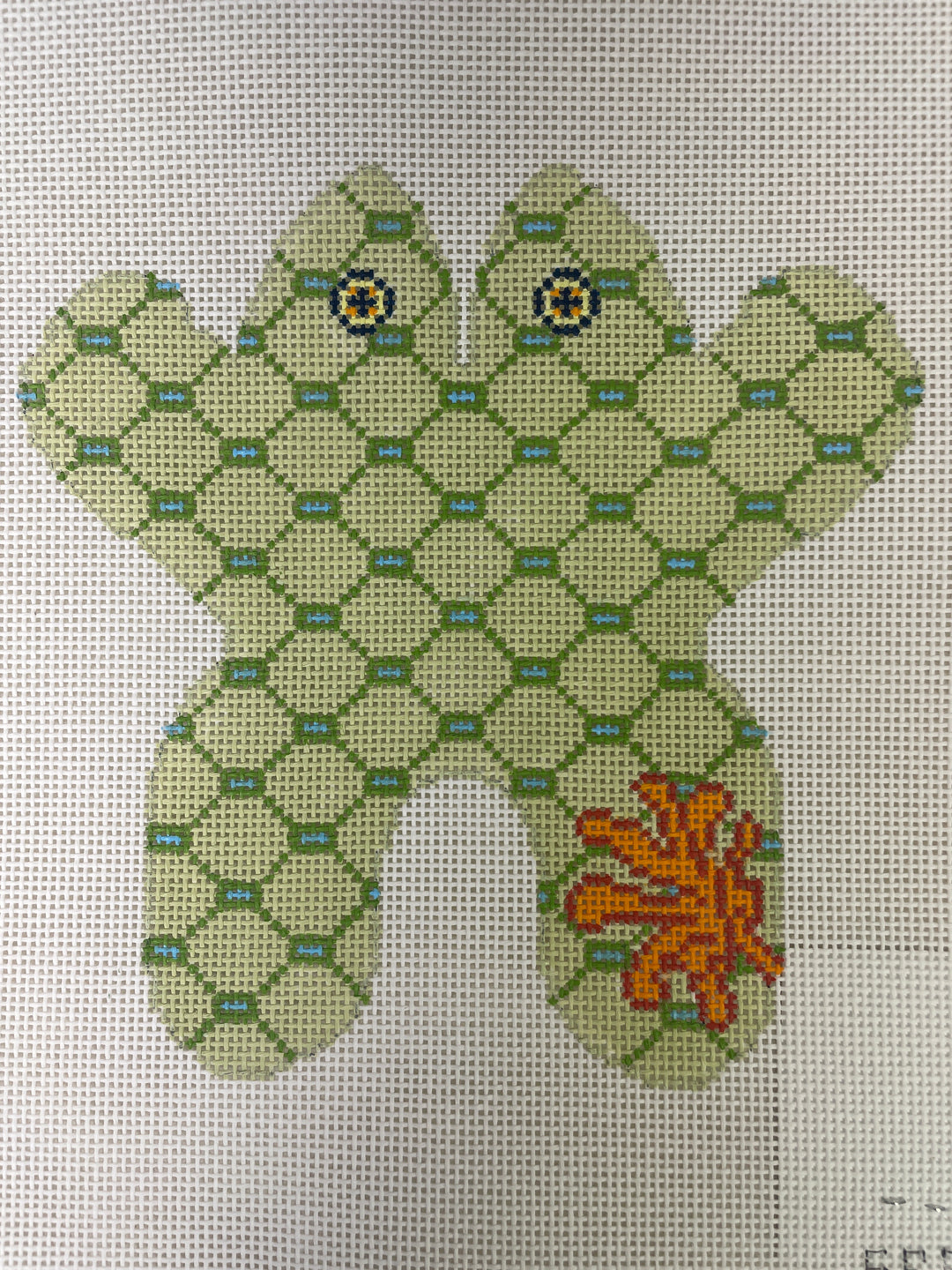 * J. Childs Designs FRG200 Coral on Green Frog
