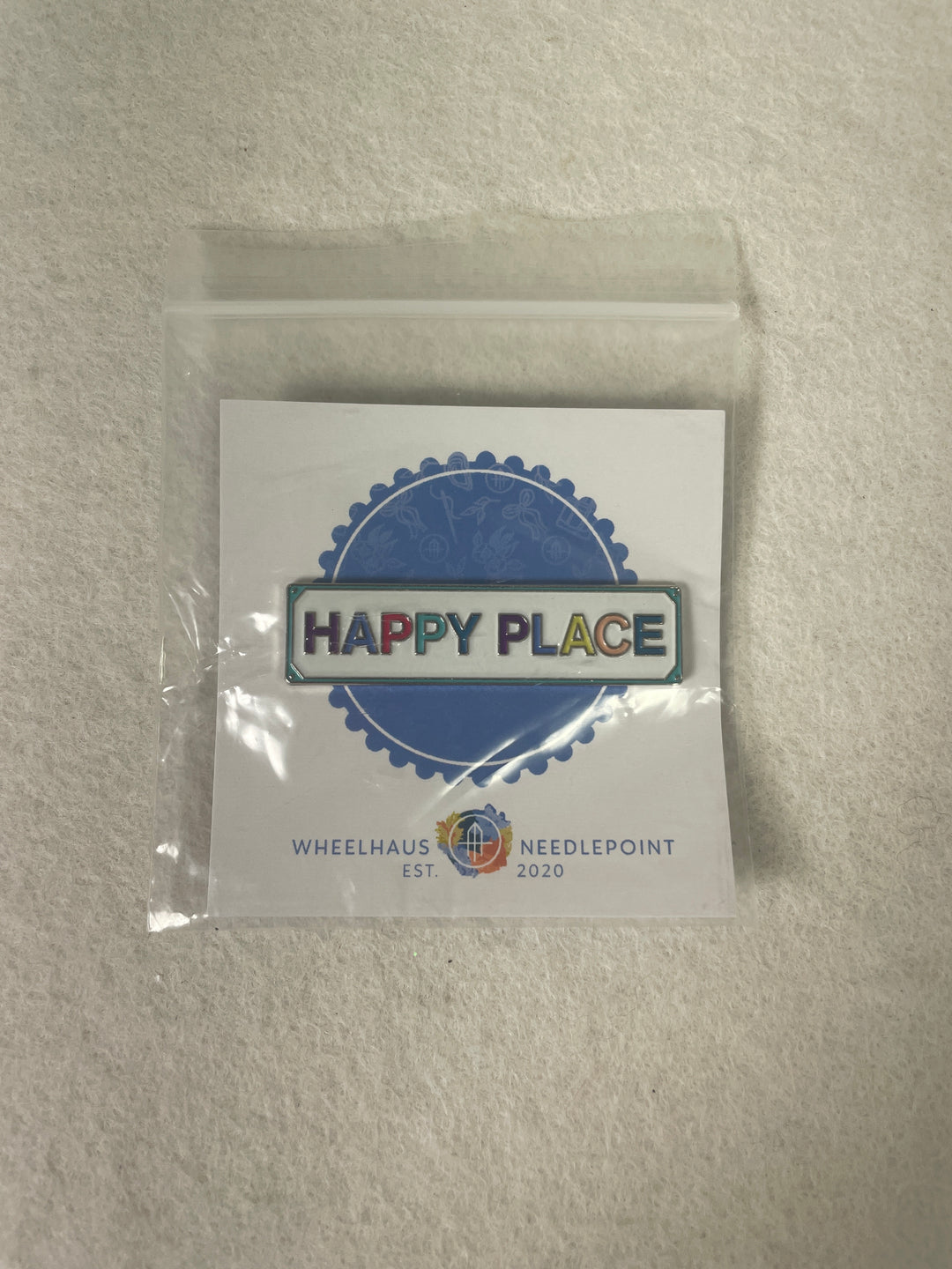 Wheelhaus Needlepoint Happy Place Needle Minder