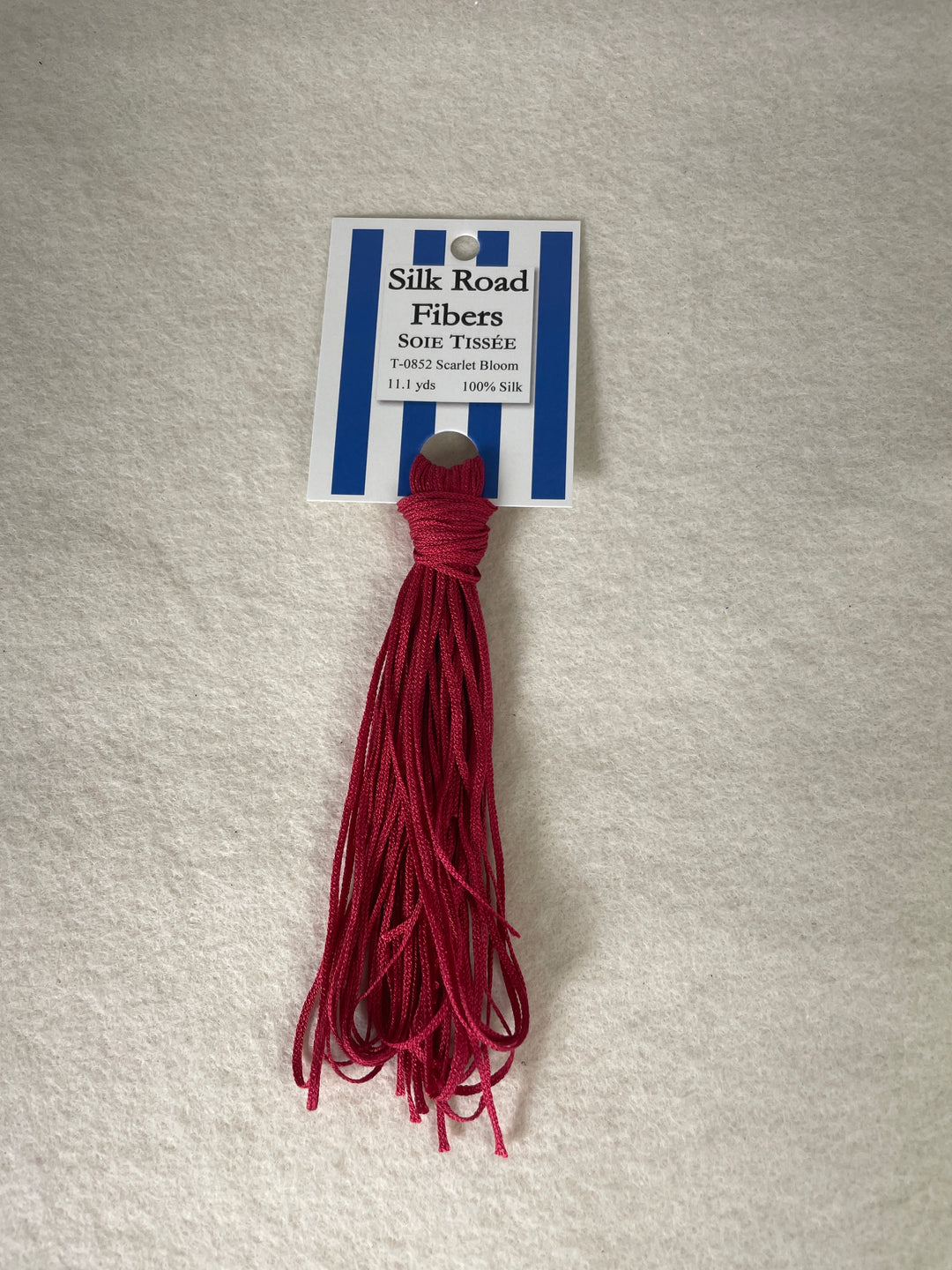 Silk Road Fibers T-0852 Scarlet Bloom Soie Tissee