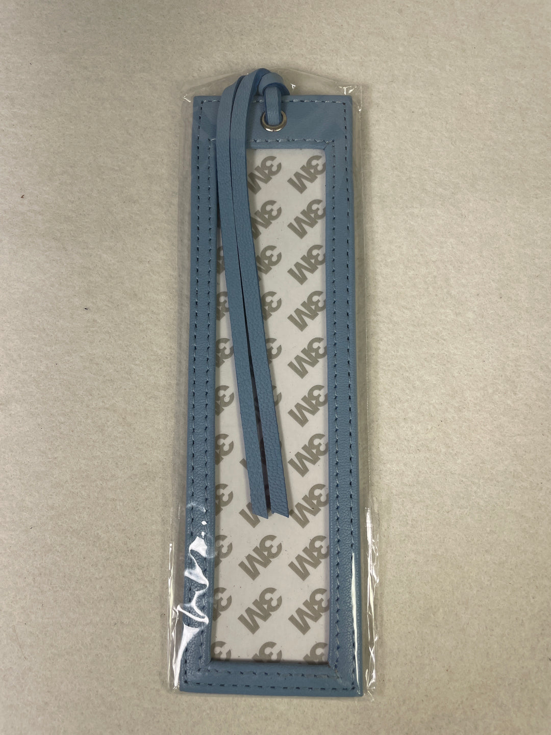 Planet Earth Leather Book Mark-  Light Blue