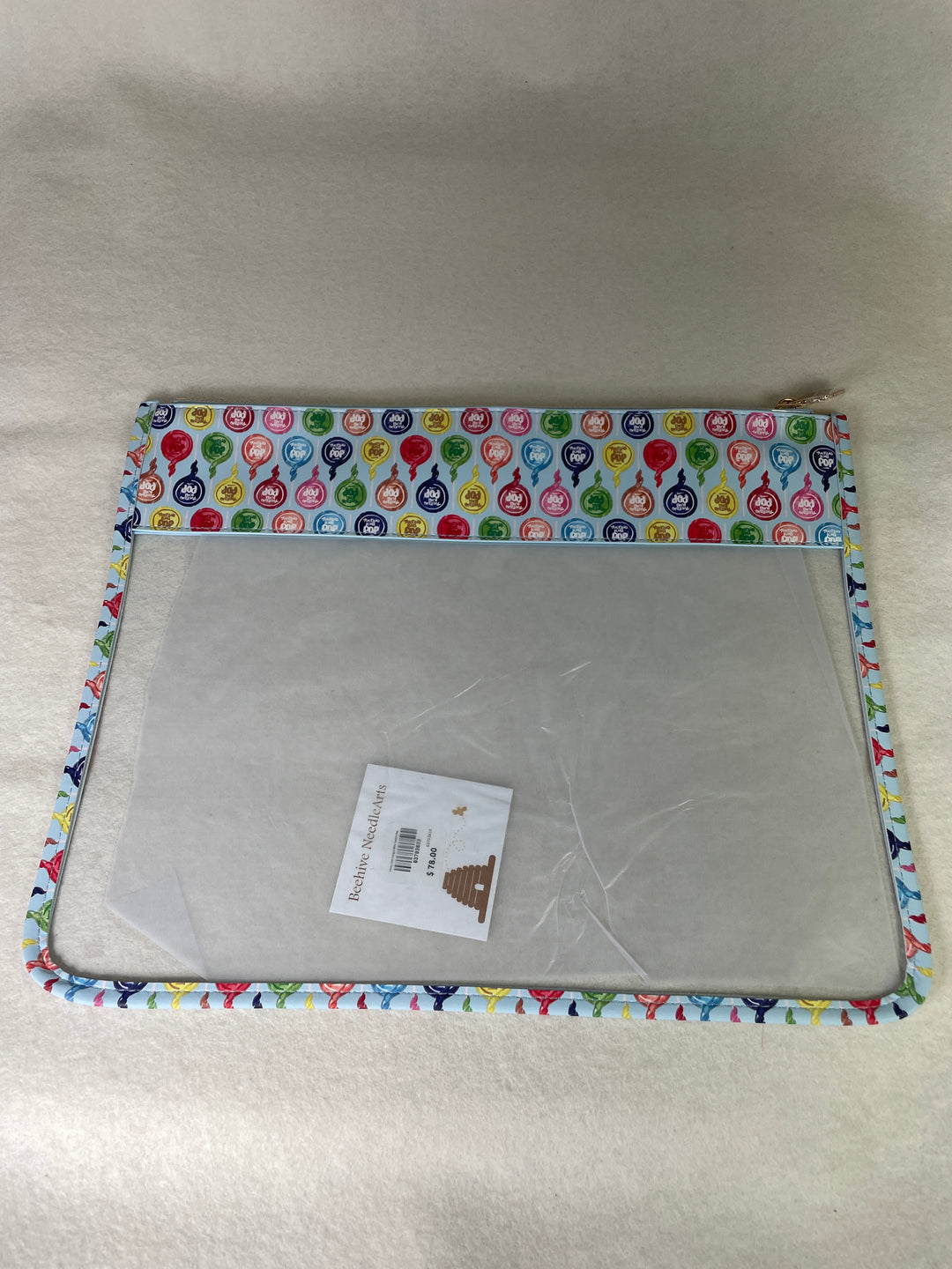 Penny Linn Designs Blue Tootsie Pop Pattern Leather Project Bag