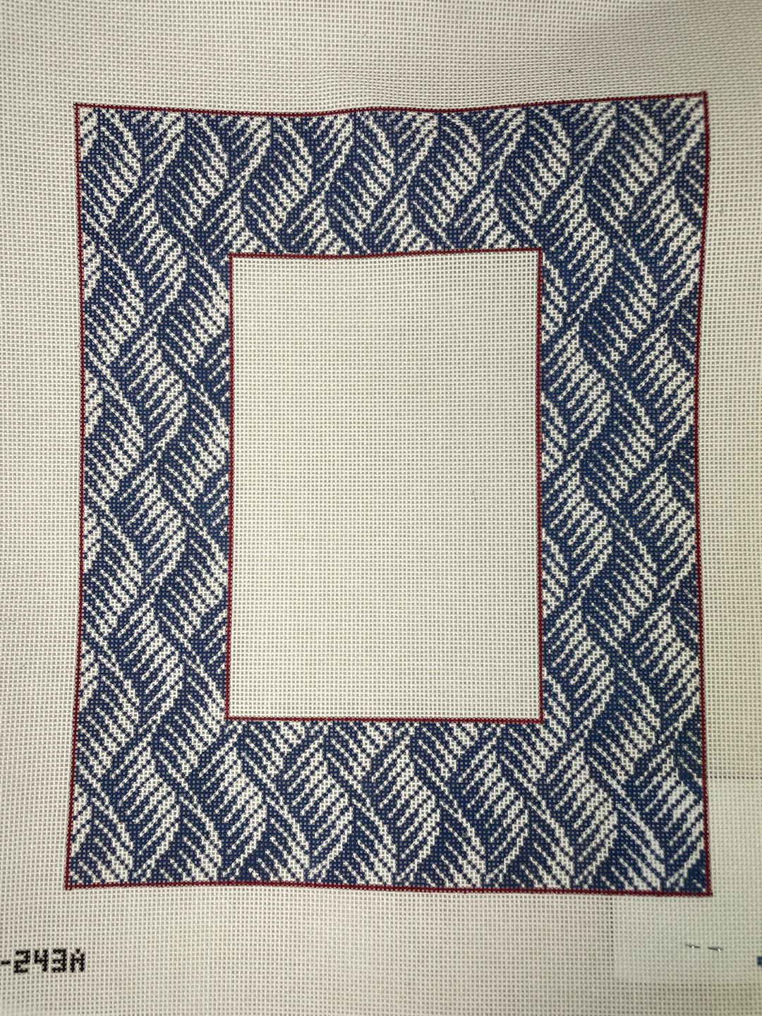 * Jeni Sandberg JS243A Feather Wave Frame Needlepoint Canvas (4x6 Opening)