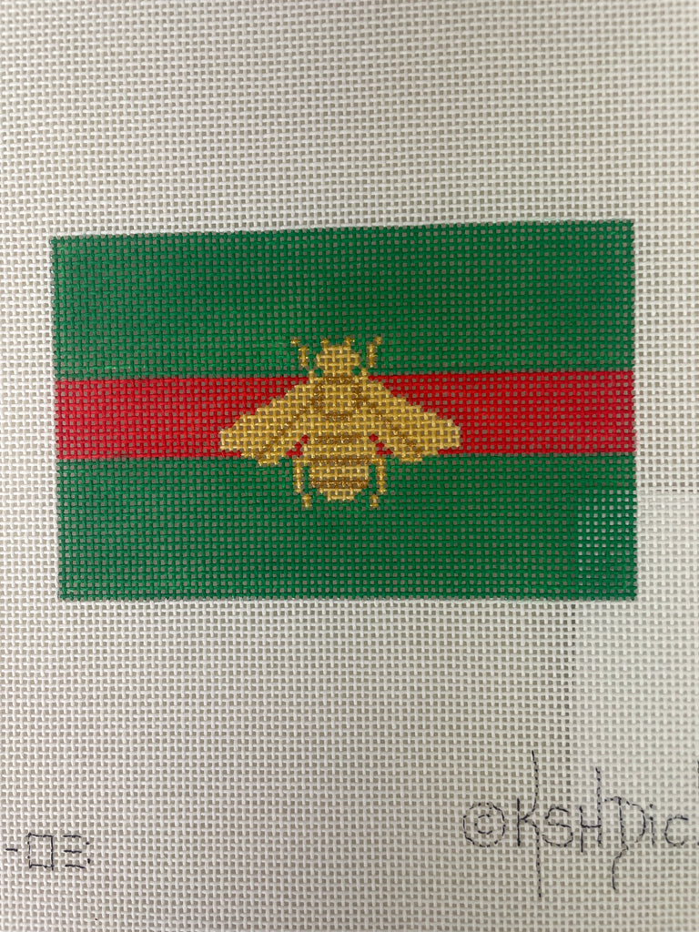 Kate Dickerson Needlepoint INSPPP03 Gucci Bee Passport Insert