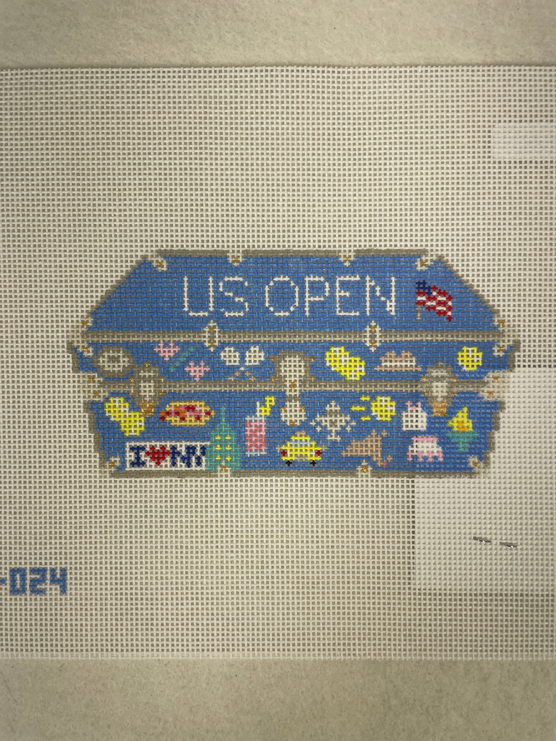 Jennifer Hall Needlepoint 024 Trunk Series- US Open