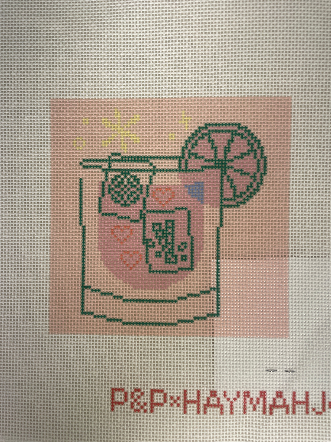 *Penny and Penny X HayMahj 4S Pink Mahjong Cocktail Coaster