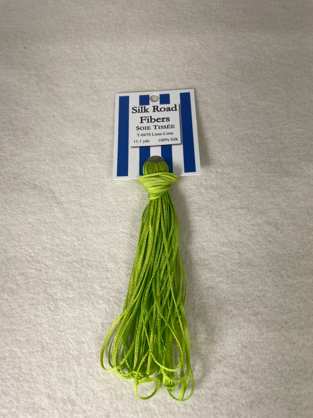 Silk Road Fibers T-0470 Lime-Lime Soie Tissee