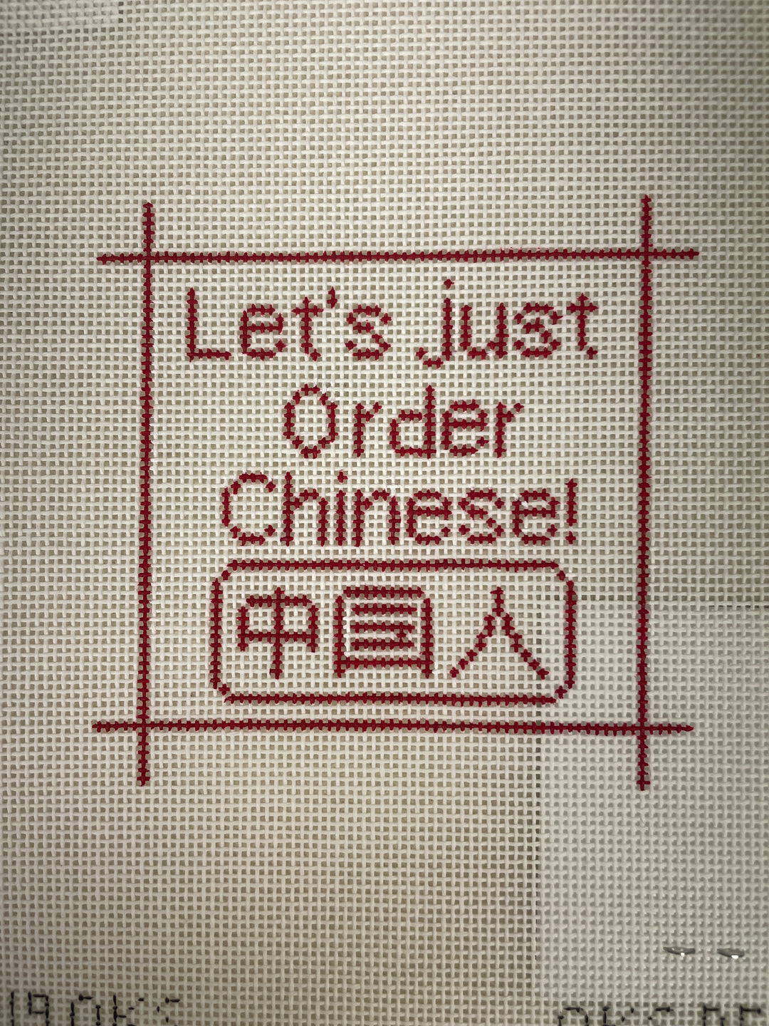 * Blue Waters Needlepoint / OKS Designs 219 Let's Just Order Chinese