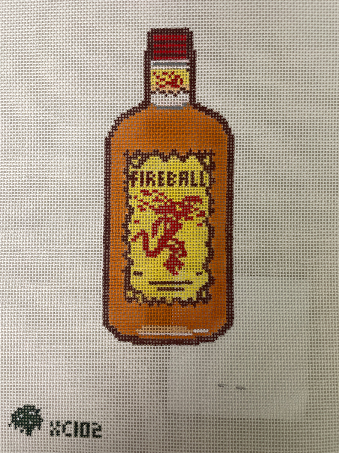 *Elm Tree Needlepoint Designs XC102 Fireball Bottle