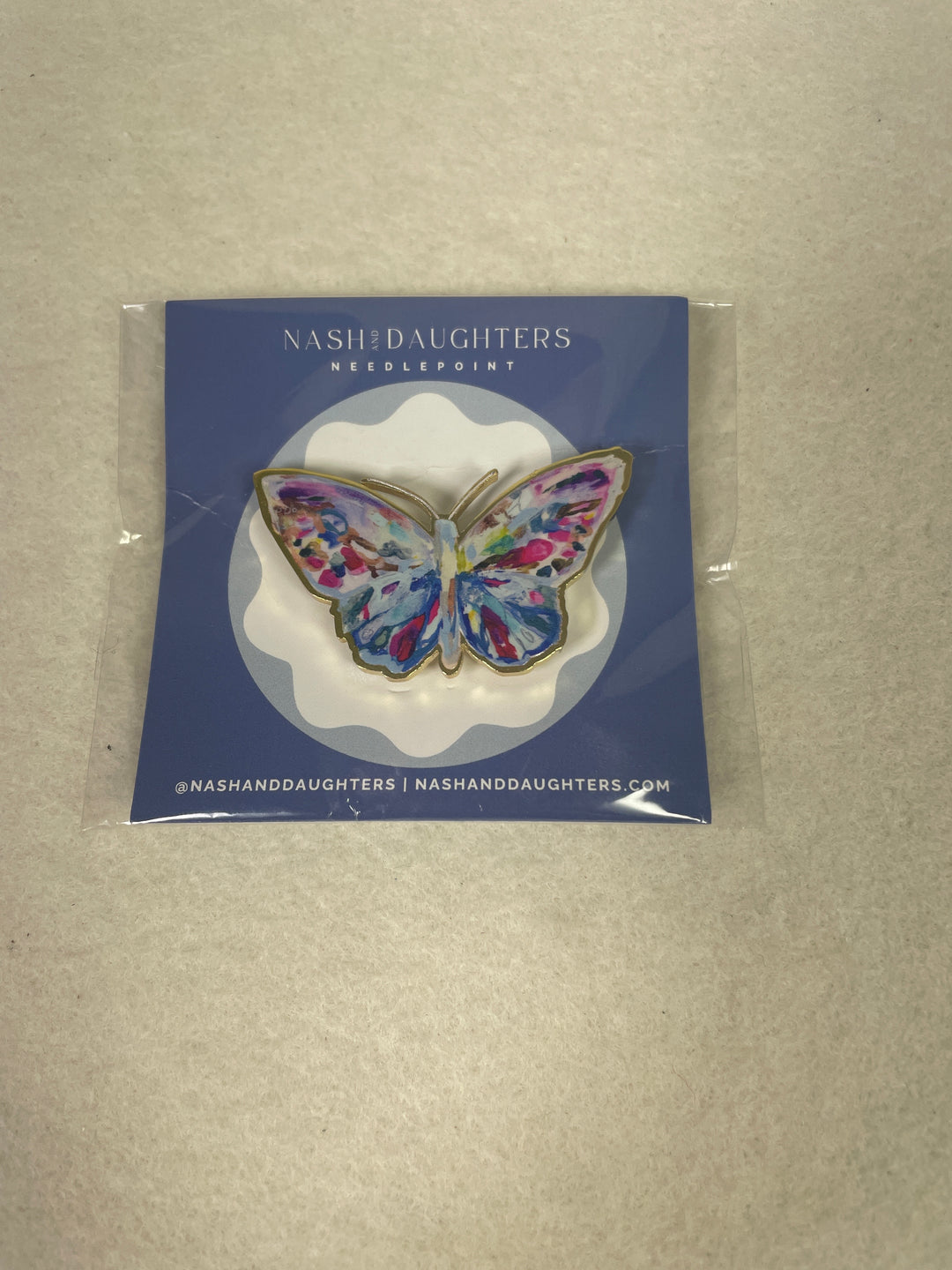 Nash & Daughters Needlepoint Butterfly Needleminder