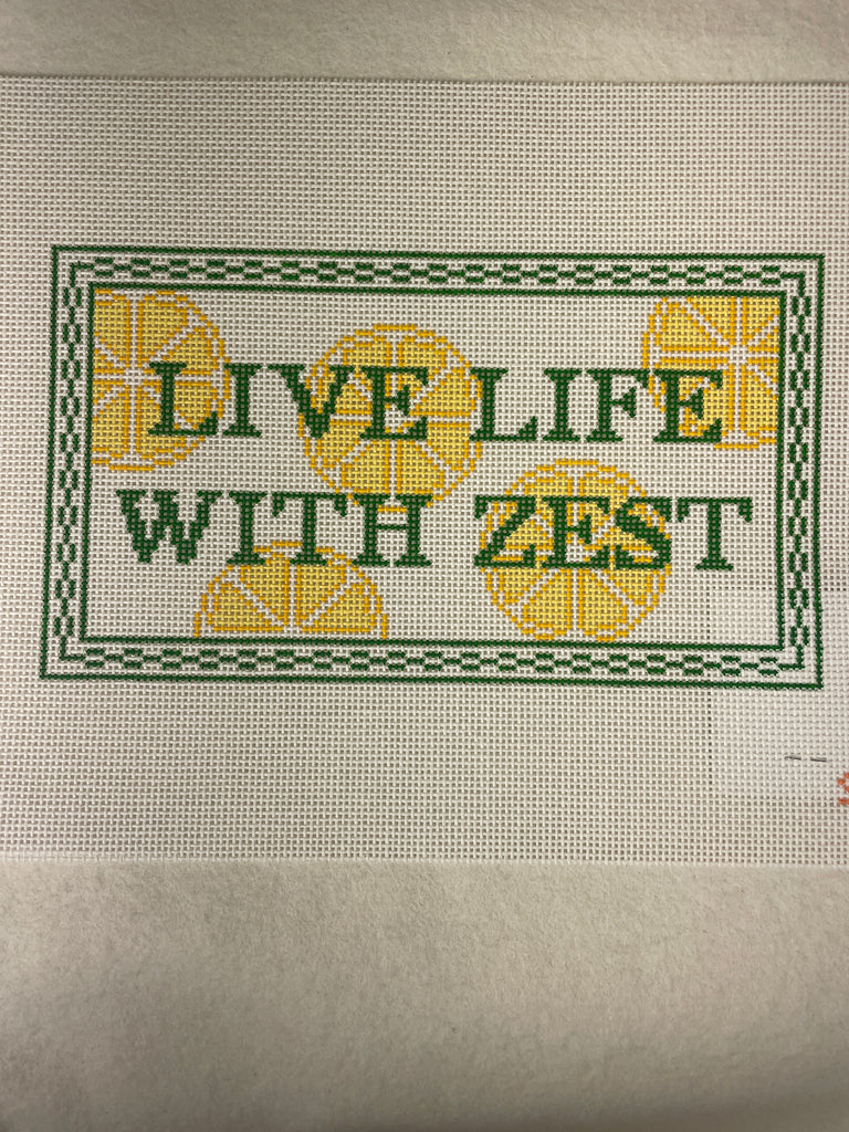*Stitching with Stacey Needlepoint Designs Live Life with Zest