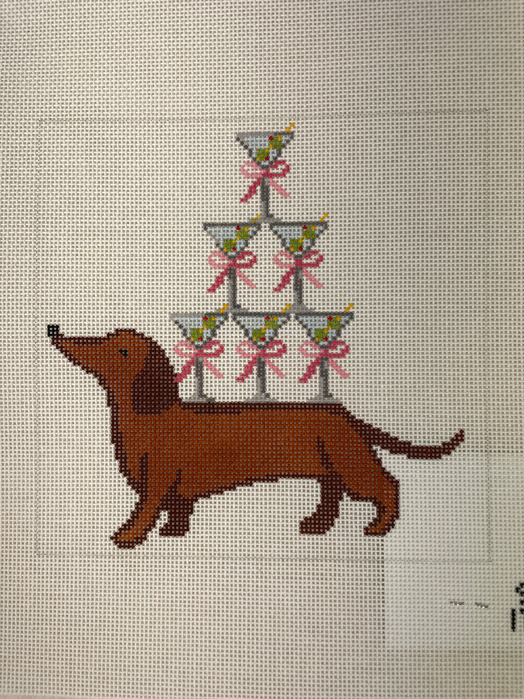 Ivy Thread Needlepoint Weenies and Tinis