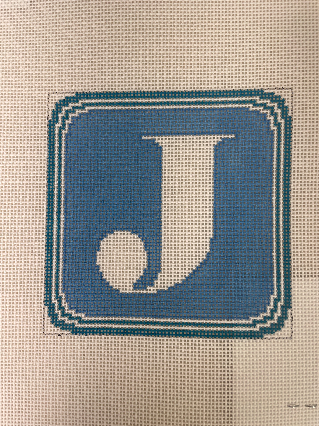 A Stitch in Time 495J Letter "J" Coaster