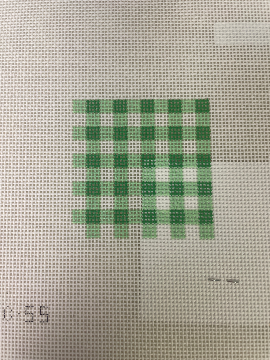 Evergreen Needlepoint CC55 Green Gingham Cozy Insert