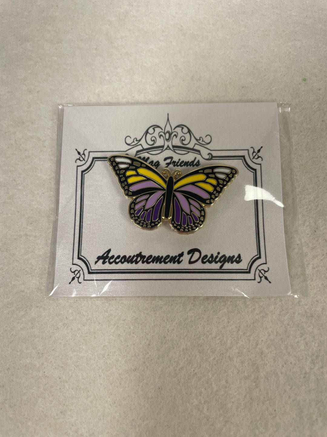 Accoutrement Designs- Butterfly (purple and yellow) Needleminder