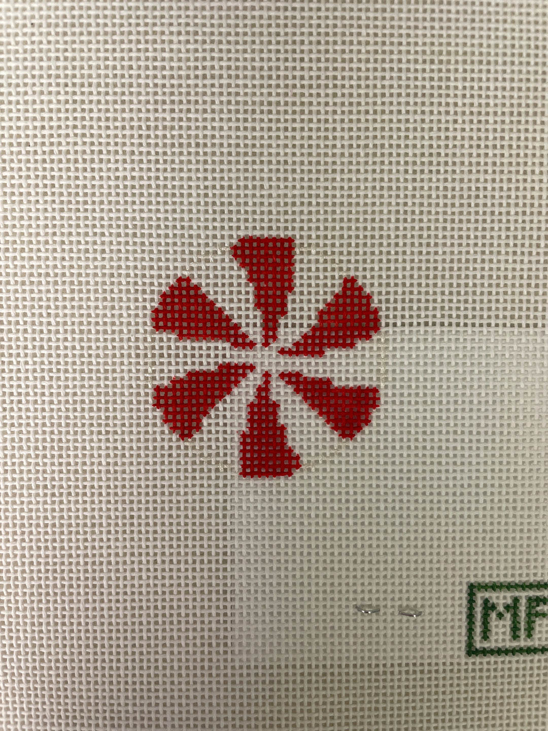 MF Needlepoint Peppermint Candy Mini Bag Charm
