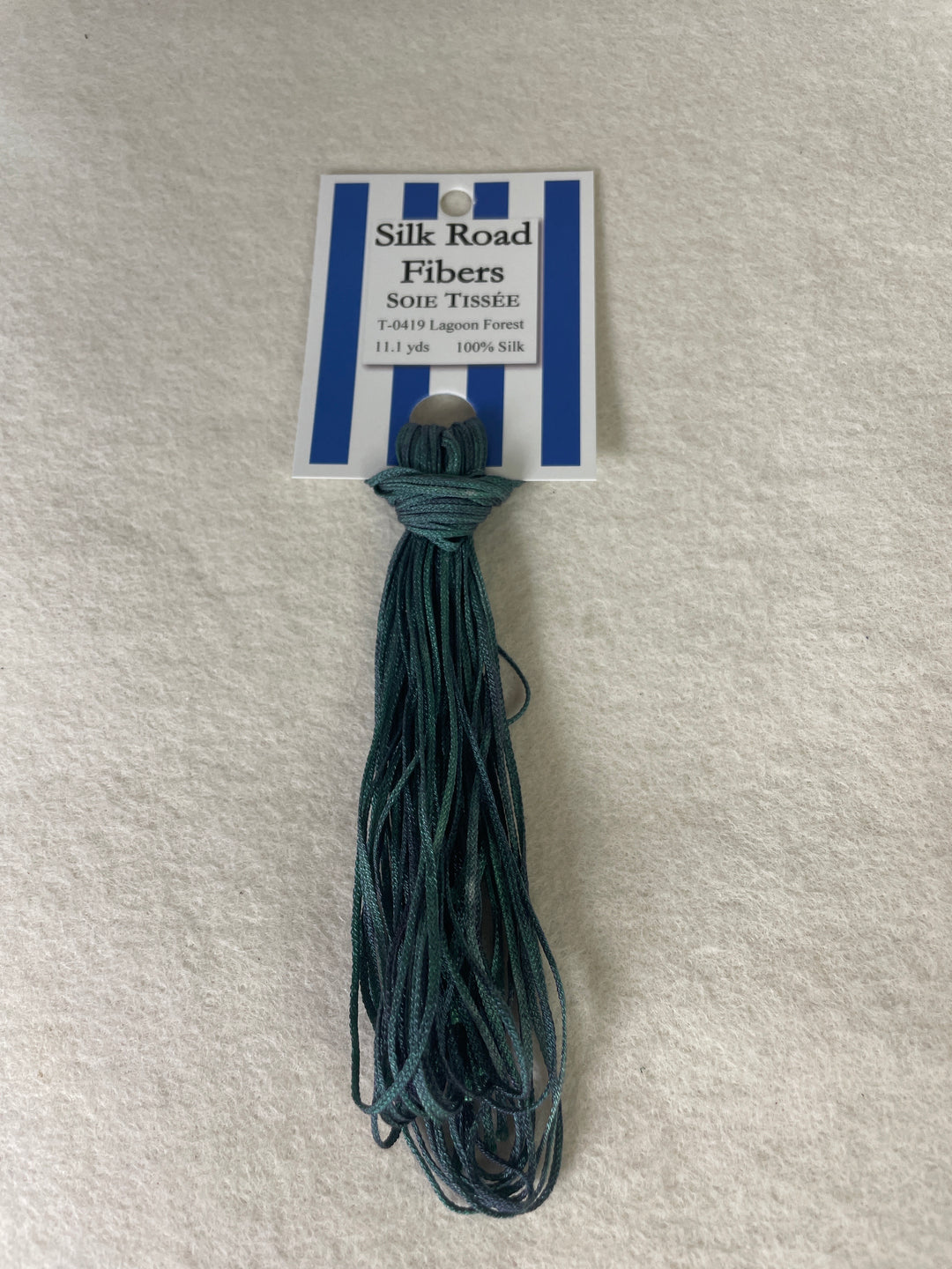Silk Road Fibers T-0419 Lagoon Forest Soie Tissee