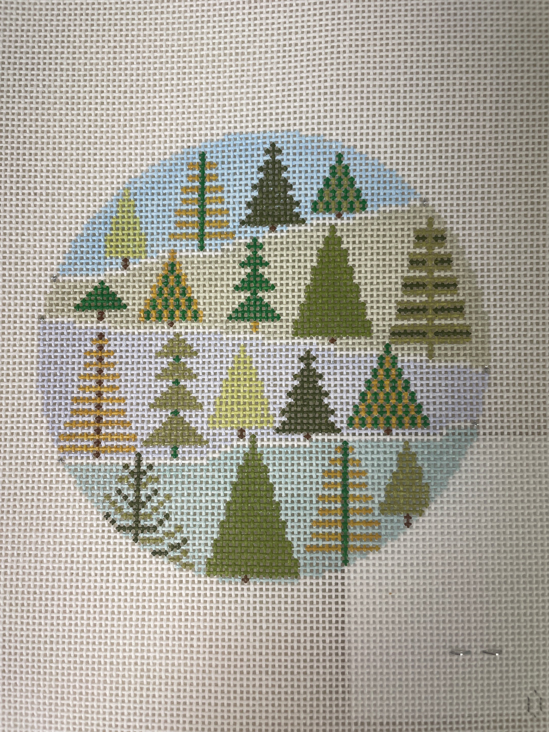 * Doolittle Stitchery O144 Winter Trees Round